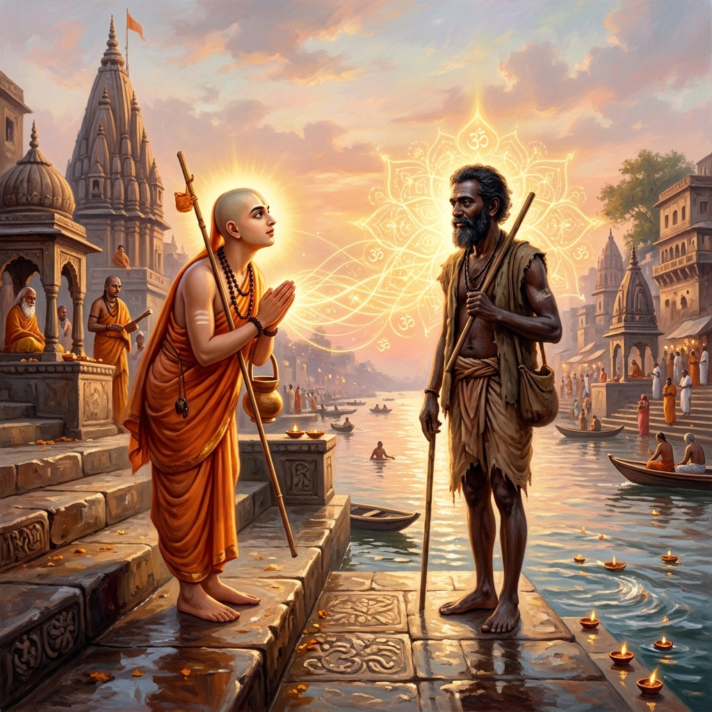 Adi Shankaracharya and the Chandala in Varanasi